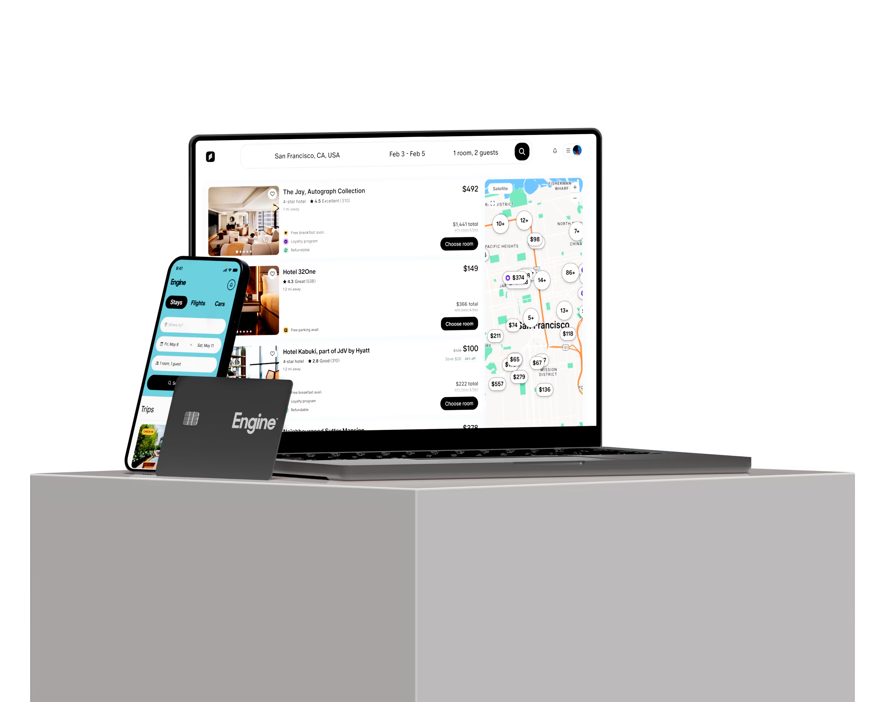 Travel management product dashboard